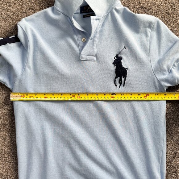 Light Blue Ralph Lauren Polo Custom Slim Fit Small SP - Picture 2 of 7